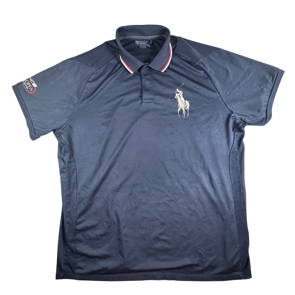 Polo Ralph Lauren Polo Shirt Mens 3XL Navy Blue US Open 2010 Large Pony Sport